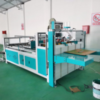 Machine plieuse-colleuse semi-automatique pour boîtes en carton ondulé, pour l'emballage du bois, du film, du plastique et des produits chimiques