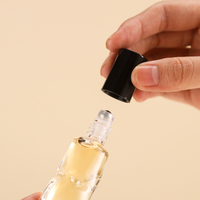 Flacon roll-on en verre vide de 10 ml en forme de vague, personnalisable, pour huiles essentielles et parfums