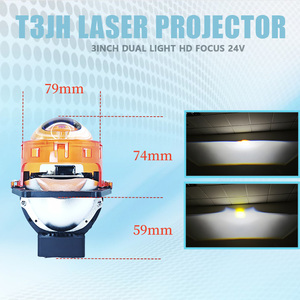 Đèn pha chiếu laser kép IDISON T3JH 24v 3.0 hai bóng hai chế độ sáng 62W 72W trắng ấm 6500k 4000k thấu kính chiếu kép dành cho xe tải - Product Image 4