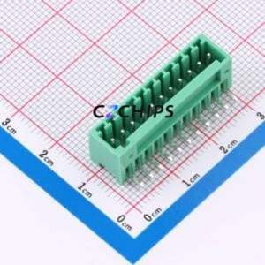 MX2EDGR-2.5-11P-GN01-Cu-A Plug-in Terminal Block Bent Lead Through Hole,P=2.5mm Board-to-Board / Socket Closed 1x11P 2.5mm Green - Product Image 1