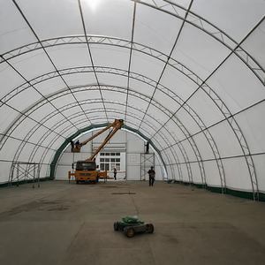 Arche à double poutre 30x60m avec couverture en tissu PVC pour bâtiment, entrepôt industriel, hangar de stockage, abri de voiture, imperméable et résistant aux UV - Product Image 6