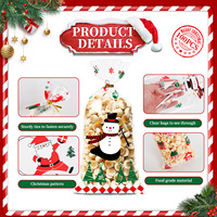 100pcs Bonhomme De Neige Renne Noël Cellophane Traiter Sacs Transparent Bonbons et Pomme Emballage Sacs pour Vacances Halloween