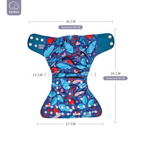 Elinfant nouveau-né 4 pièces/ensemble taille unique toutes les couches lavables réutilisables pour garçons et filles couches bébé sans inserts