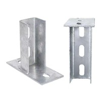 Base en aluminium pour support de montage solaire, base de support sismique soudée galvanisée à chaud pour fixations en profil C