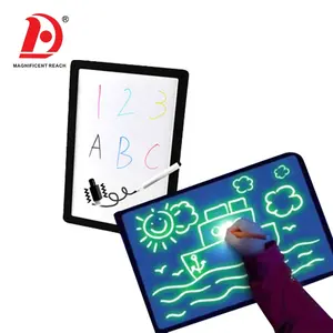 HUADA 2023 Children Doodle Pad Writing Tablet Toy Magic Kids Fluorescent Light Color Drawing Board