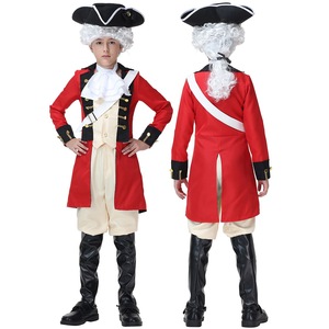 Costume da Uomo Medievale per Halloween, Uniforme Britannica Rossa per Adulti MDEC-071 - Product Image 3