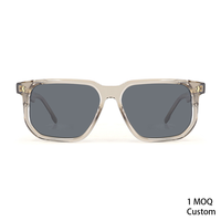Lunettes de soleil surdimensionnées à monture intégrale en acétate de qualité supérieure, rétro, polarisées, carrées, légères, prêtes pour l'été, protection UV, logo personnalisé, 1 pièce minimum