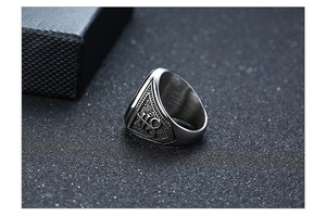 Anillos de sello de Satán para hombres, sello de sigilo de <span class=keywords><strong>Lucifer</strong></span>, <span class=keywords><strong>diablo</strong></span>, acero inoxidable, Punk - Product Image 6
