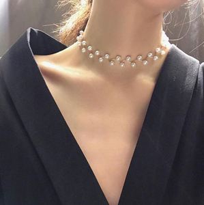Vente en gros usine 2019 – Nouvelle collection : Collier ras du cou en perles pour femme, chaîne courte à la clavicule - Product Image 1