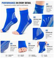 Chaussettes de bébé professionnelles pour hommes et femmes, de Compression, pour soulager les œdèmes, pince de soutien de la cheville et de l'arc