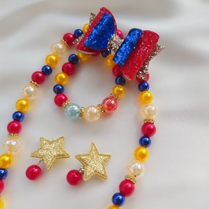MIA 4 pz/set bambini fata principessa stile personalizzato moda colore contrasto collana bambino ciondolo bracciale Clip per capelli per capelli - Product Image 3