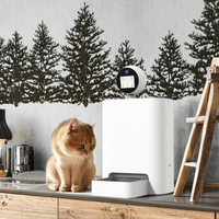 Distributeur automatique intelligent de nourriture pour animaux de compagnie avec caméra 1080P, contrôle par application, distribution quantitative programmée, anti-obstruction pour chats et chiens