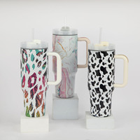 Tasse à café personnalisée à double paroi en acier inoxydable gobelet de sublimation de 40 oz avec poignée