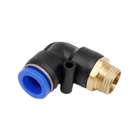 ZY industriel pneumatique PL8-02 connecteur rapide Angle droit 6-01 nouveau utilisé en laiton filetage mâle gaz ferme Air raccords de tuyauterie 1 an