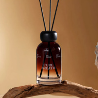 Diffuseur de parfum en verre grande capacité en gros, nouveau produit, diffuseur d'aromathérapie longue durée pour la maison, diffuseur à bâtonnets avec logo personnalisé, cadeau