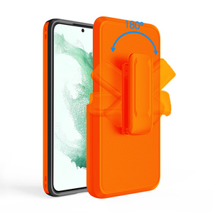 Funda de teléfono móvil con ranura para tarjeta personalizada de fábrica, Combo de funda de PC TPU 2 en 1, naranja, para <span class=keywords><strong>Samsung</strong></span> <span class=keywords><strong>Galaxy</strong></span> S22 Plus - Product Image 4