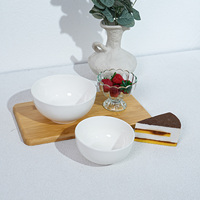 Service de table en porcelaine fine de style romain, écologique, avec bols de différentes tailles, résistant au lave-vaisselle et à la chaleur, assiettes en céramique durables