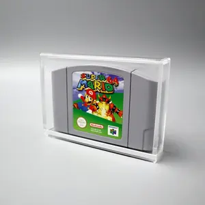 מותאם אישית ברור Nintendo 64 N64 מחסנית משחק וידאו אקריליק תצוגת מקרה מגן