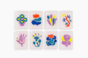 Jeu de tuiles de mahjong américain de luxe en acrylique, 160 pièces, 1 couche, jeu de société, tuiles de mahjong rose coquillage Ligne Océan - Product Image 5