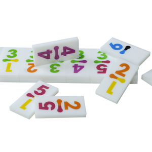 Vente en gros de dominos en acrylique vierges-D6 Carreaux de jeu numérotés pour projets personnalisés Surface vierge pour la conception de bricolage - Product Image 1