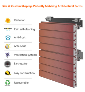 Revêtement mural en tuiles de <span class=keywords><strong>terracotta</strong></span> colorées et émaillées pour façade ventilée, idéal pour la décoration - Product Image 5