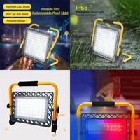 Projecteur LED solaire à lumière froide pour extérieur, marché nocturne, urgence, IP66, télécommande, 4 lampes, CRI 90 élevé