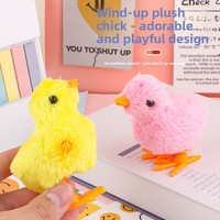 Jouet créatif Poulet sauteur - Adorable poussin en fourrure avec chaîne pour enfant, animal à remonter - Jouet le plus vendu