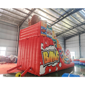 <b>Inflatable</b> Playground Outdoor <b>Inflatable</b> Monkey Slide for Kids Bouncer Combo Jumping Castles Slide Rocket Bounce House - Product Image 5