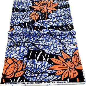 Alta quantità di cera africana batik Holland 12 yarde pezzo 100% cotone cera olandese tessuto Design africano cera stampato stock di tessuto