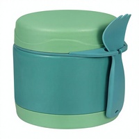 Conteneur à lunch isotherme en acier inoxydable pour enfants de 10 oz avec large ouverture et cuillère, sans BPA, compatible lave-vaisselle (vert)