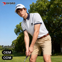 Polo de golf performant avec col à revers et confort de swing pour logo personnalisé, fabrication OEM ODM