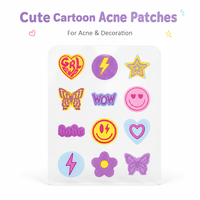 Journey Care Patchs Hydrocolloïdes Personnalisés Mignons en Forme d'Étoile pour l'Acné, Multicolores, avec Huile d'Arbre à Thé et Extrait de Centella, Réduit l'Inflammation