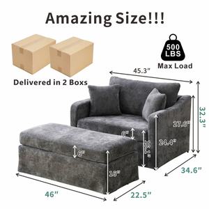 Modern çiftlik performans <span class=keywords><strong>Accent</strong></span> sandalye şönil osmanlı döşemeli Bolster yastıklar yatak odası ofis için yumuşak çağdaş - Product Image 3