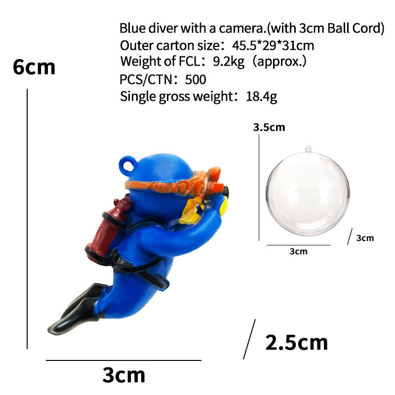 Blue Diver con una cámara