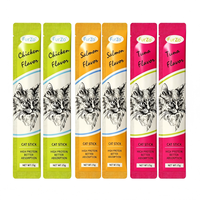 Nourriture humide pour chats en gros d'usine, personnalisable, sous marque, en bâtonnets, snacks riches en protéines, variété de saveurs, aliments pour animaux de compagnie