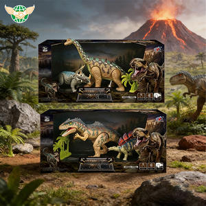 Ensemble de jouets de dinosaures réalistes : Brachiosaurus, <span class=keywords><strong>Giganotosaurus</strong></span>, Styracosaurus, Stegosaurus avec sons simulés - Product Image 4