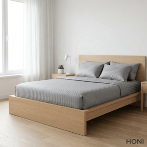 Juego de Sábanas HONI al por Mayor, 400 Hilos, 100% Algodón, Duraderas, para Todas las Temporadas, 2 cm, Teñidas, para Hoteles de 5 Estrellas y Airbnb - Product Image 6