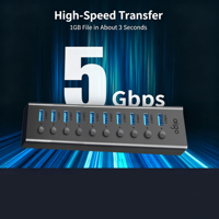 Hub USB-C multiport 10-en-1, concentrateur USB fiable pour plusieurs périphériques USB, adaptateur de stationnement pratique pour le bureau quotidien