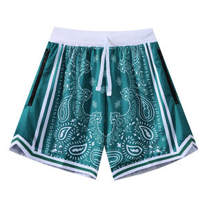 Factory Vintage Streetwear Sports Shorts Hombres Custom Tackle Printing Retro Womens Plain Double Layer Mesh Basketball Shorts - Product Image 3