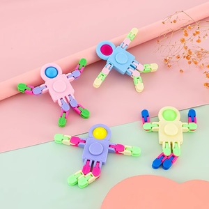 Juguetes Antiestrés Fidget Spinners Transformables en Robot de Cadena, Material PVC, Portátiles, Ecológicos, Promocionales - Product Image 3