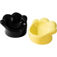 Bol en céramique en forme de patte mignon pour animaux de compagnie, anti-renversement, protection du cou, pour nourriture et eau, pour chatons, chiots, fournitures pour animaux de compagnie
