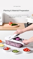 26-In-1 Multifunctioneel Keukengereedschap En Gadgets Pp Plastic Handheld Stalen Uiensnijder Groente-En Aardappelsnijder