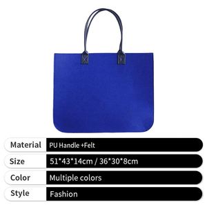 Promotion Felt Tote Bag <b>Pink</b> Stylish Fashionable Portable PU Handles Felt Two Sizes Tote Bag for Women - Product Image 2