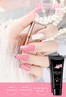 Gel Poly HS OEM en vrac SANS HEMA, norme UE, 15ML, Gel UV LED Acrylique à construction rapide pour manucure professionnelle et nail art