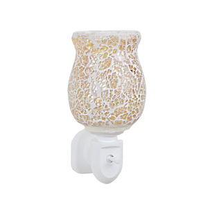 Crackle Mosaic Eco-Friendly Highly Scented Aromatherapy Electric <strong>Wax</strong> <strong>Melt</strong> Burner Night Light Scented Oil Burner <strong>UK</strong> Plug Candle - Product Image 4