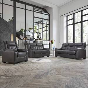 Juego de Sofás Chesterfield Tapizados en Piel Sintética, Extensibles, Cuadrados, Adecuados para Sala de Estar, Apartamento, Muebles para el Hogar 3+2+1 - Product Image 4