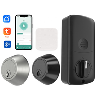 Serrure connectée Tuya WiFi sans clé, avec Bluetooth, pour porte en bois, avec application, réseau intelligent, serrure pour porte en verre