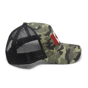 Gorro de <span class=keywords><strong>Camionero</strong></span> con Camuflaje Canadiense, Parche Bordado con la Bandera, 6 Paneles, Mezcla de Mezclilla/Lona, Transpirable e Impermeable, Informal para Exteriores - Product Image 3