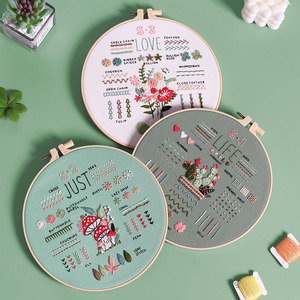 Kit de broderie DIY <span class=keywords><strong>pour</strong></span> débutants en promotion – Fournitures artisanales de point de croix faites à <span class=keywords><strong>la</strong></span> main avec outil d'entraînement au point <span class=keywords><strong>pour</strong></span> jeunes - Product Image 1