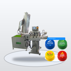 Impresora de Etiquetas para Tapas de Botellas de Alta Velocidad con PLC Automático, 4 Placas de Grabado Multicolor, Alimentación Automática - Product Image 1